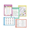NEW Assorted Colors 10 Pack 5 Colors PP PVC Hanging Reusable Dry Erase Pockets Sleeves With Exercises For Office Stationery