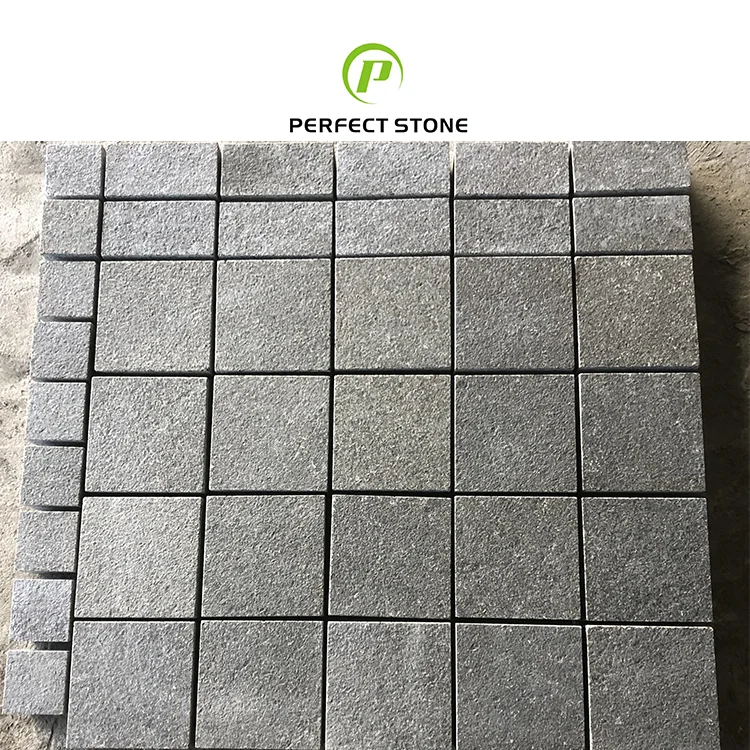 Cheap Outdoor Granite Flamed Pavers Granite Paving Cube Stone manufacture