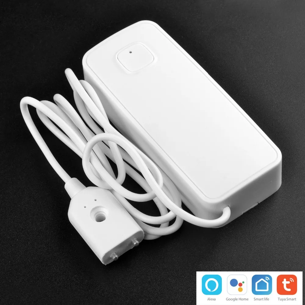 智能wifi 水传感器洪水和泄漏探测器报警和应用程序通知警报,不需要昂