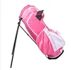 Pink Color PU Best Stand Travel Hard Golf Bag Ladies