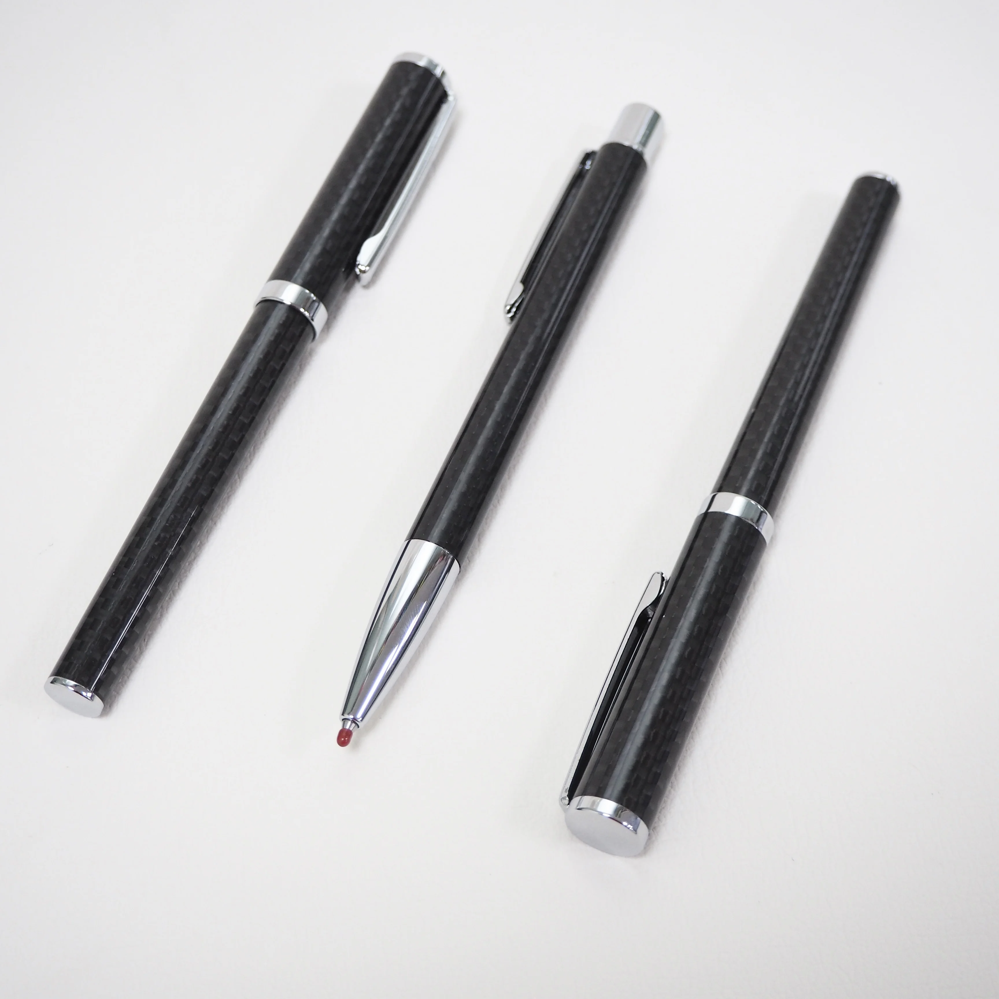 Luxury Real Carbon Fiber Fountain Pen With Customized Logo Service