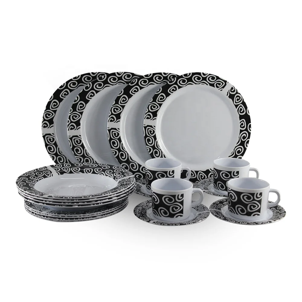 Custom Wholesale White Melamine Plates Kitchenware Dinner Set Buy