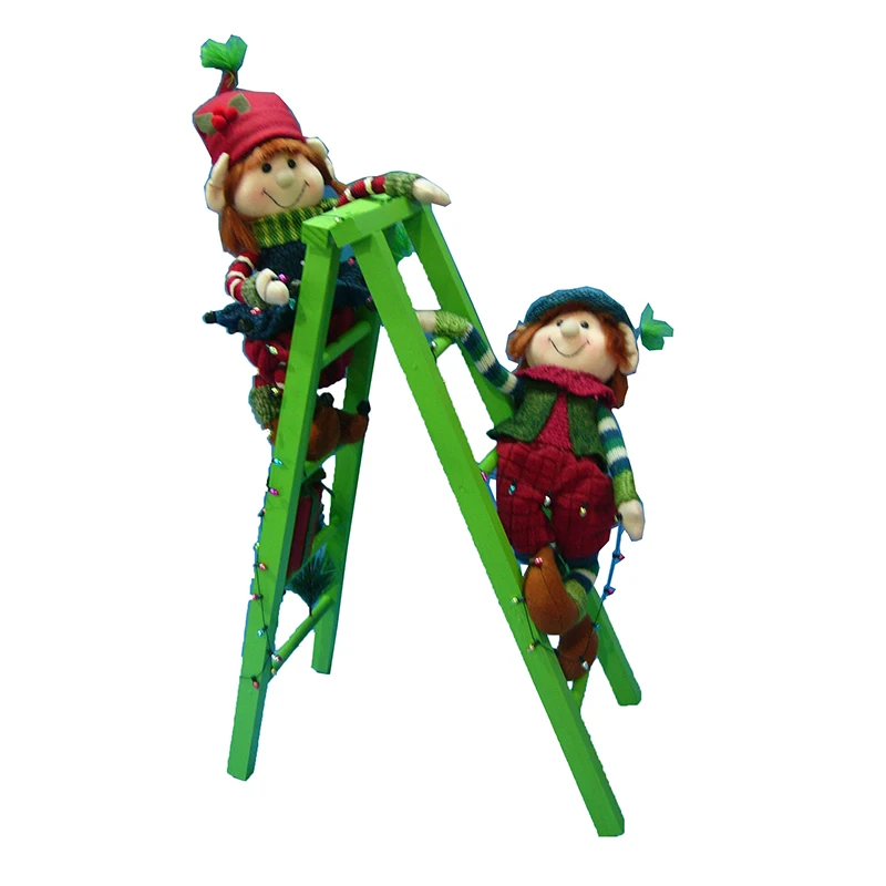 Christmas Elf Decorating Tree Metal Tin Sign - 8x12 Inch Vintage Holiday Wall Art For Indoor/Outdoor