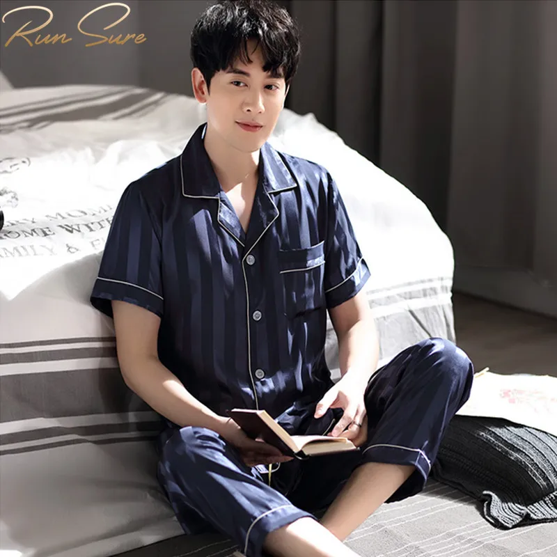 Wholesale Luxury 19mm 100% Silk Men's Silk Pajamas Sleepwear