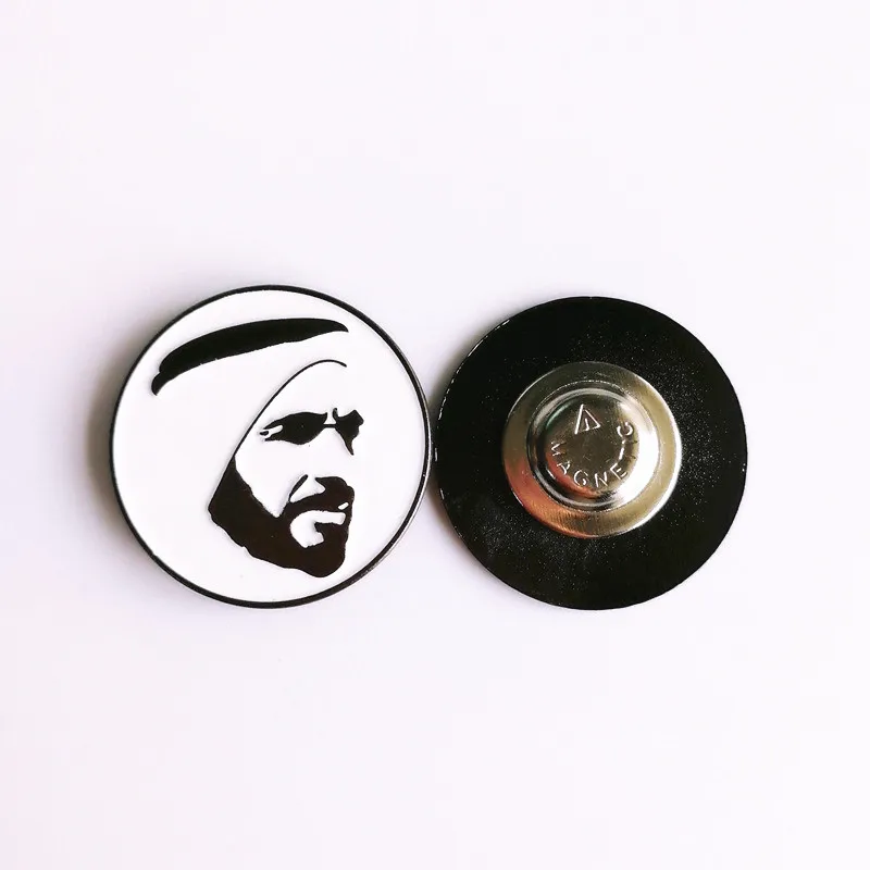 Custom Uae Lapel Pin Uae Sheikh Zayed Badge With United Arab