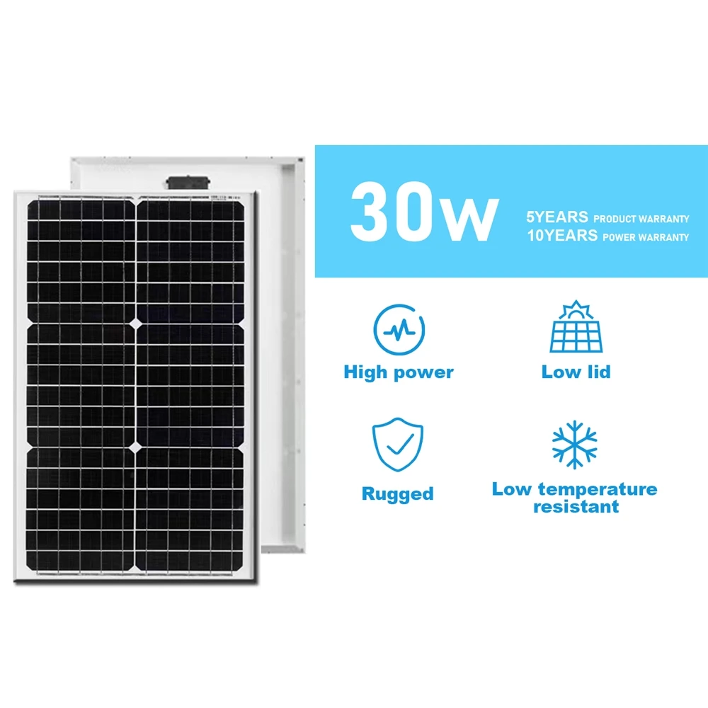 Tdc Solar Panel Hot Selling 12v 30watt 40 50watt 60watt 10w 15w 20w 25w 30w 40w 50w 60w ...