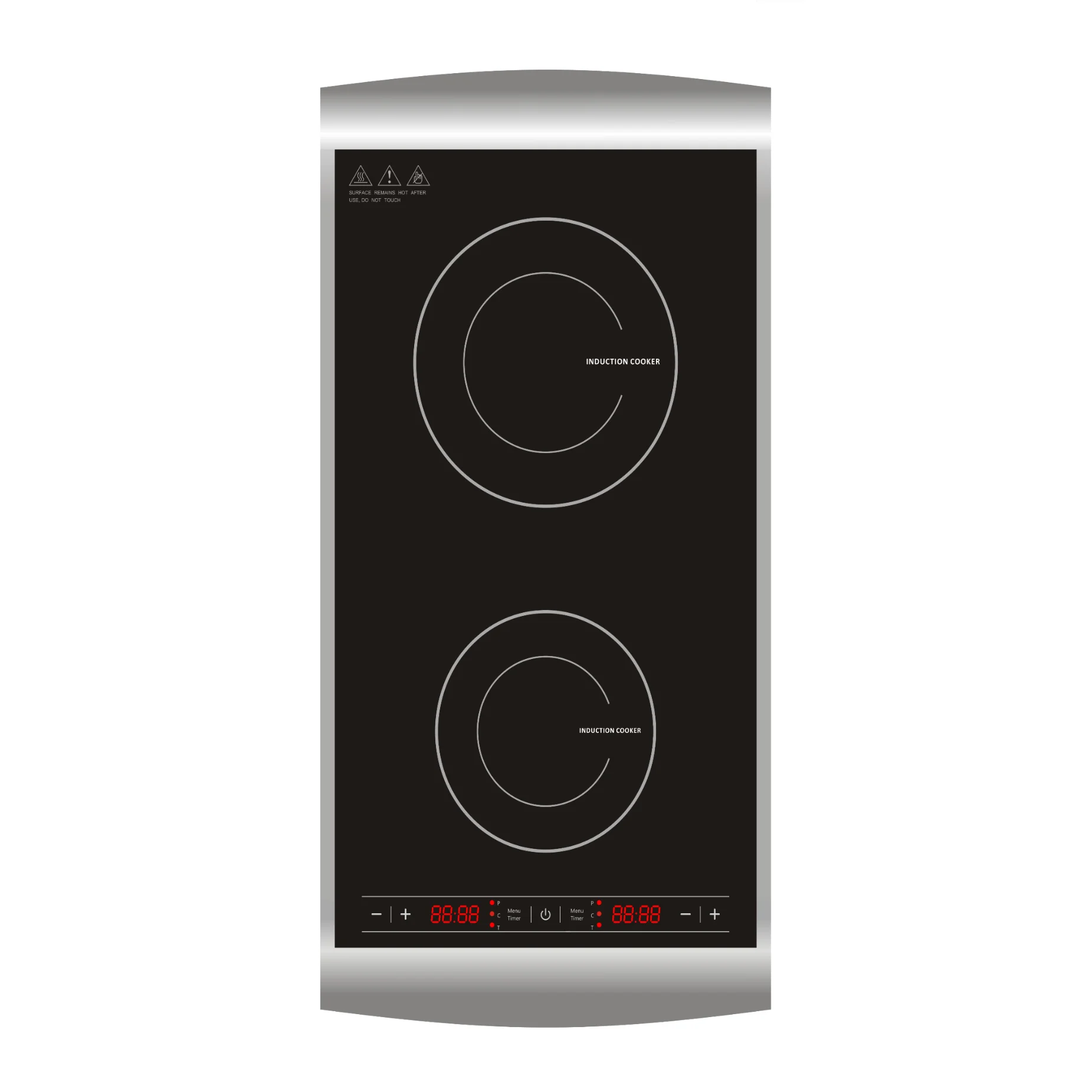 two ring halogen hob