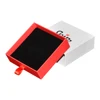 Luxury rigid paper slider jewelry box with velvet insert for pair of earrings packaging, fashion earring jewelry box