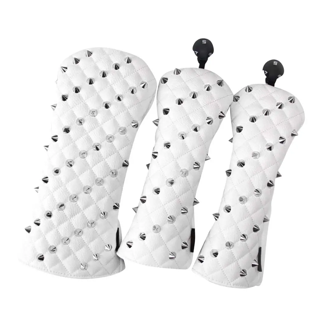 Wholesale Custom Golf Driver Headcovers Rivet Pu Golf Fairway Ut Cover