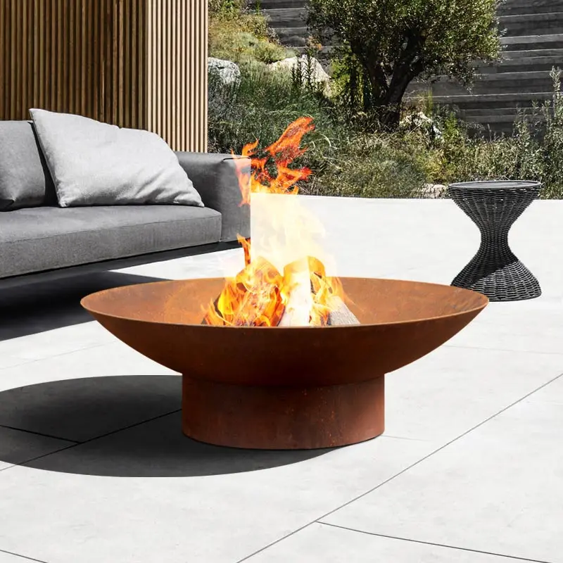 耐候钢烧烤烧烤炉定制表面防锈处理烧烤肉火盆 - buy outdoor firepit