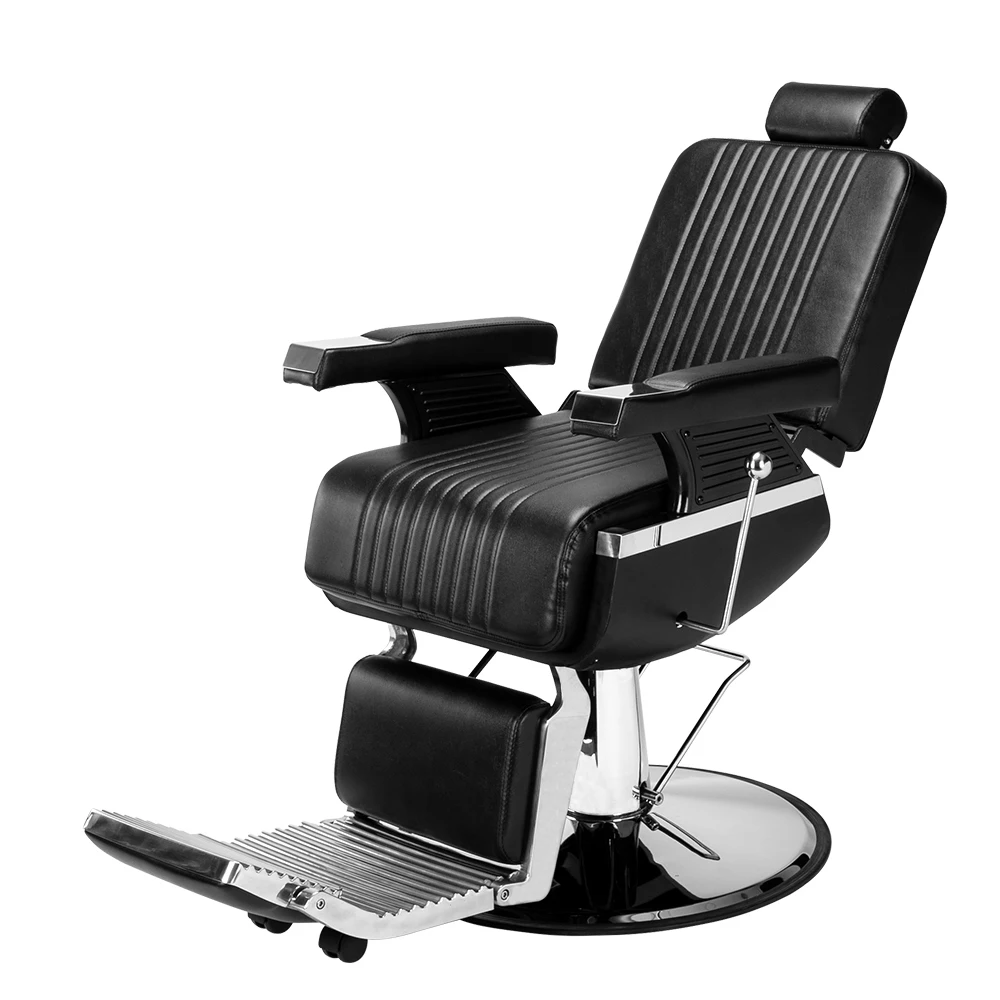 豪华黑发沙龙理发店椅子升降美发美容院斜躺头按摩椅
