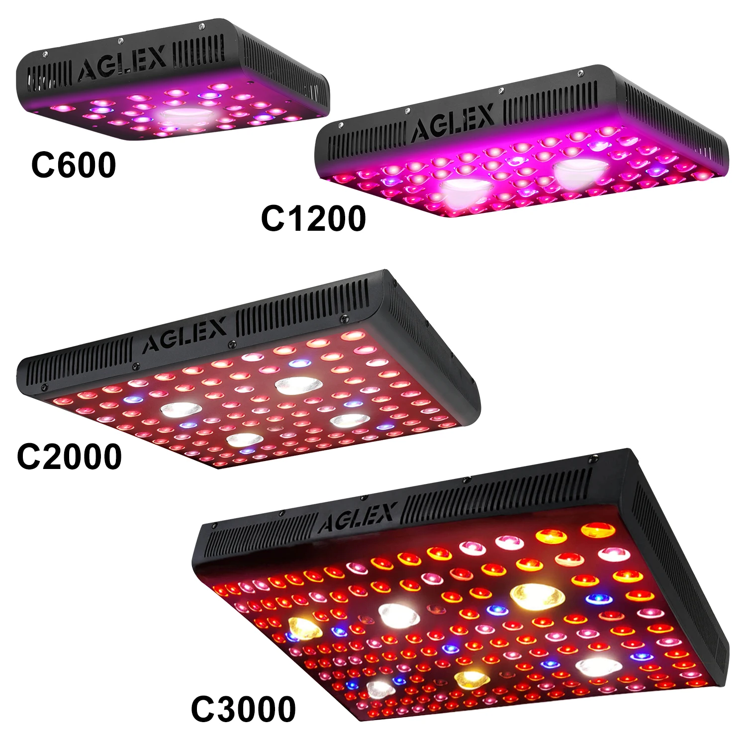 Amazon Recommended High Power AGLEX 600W 1200W 2000W 3000W Indoor Full Spectrum COB LED Grow Light