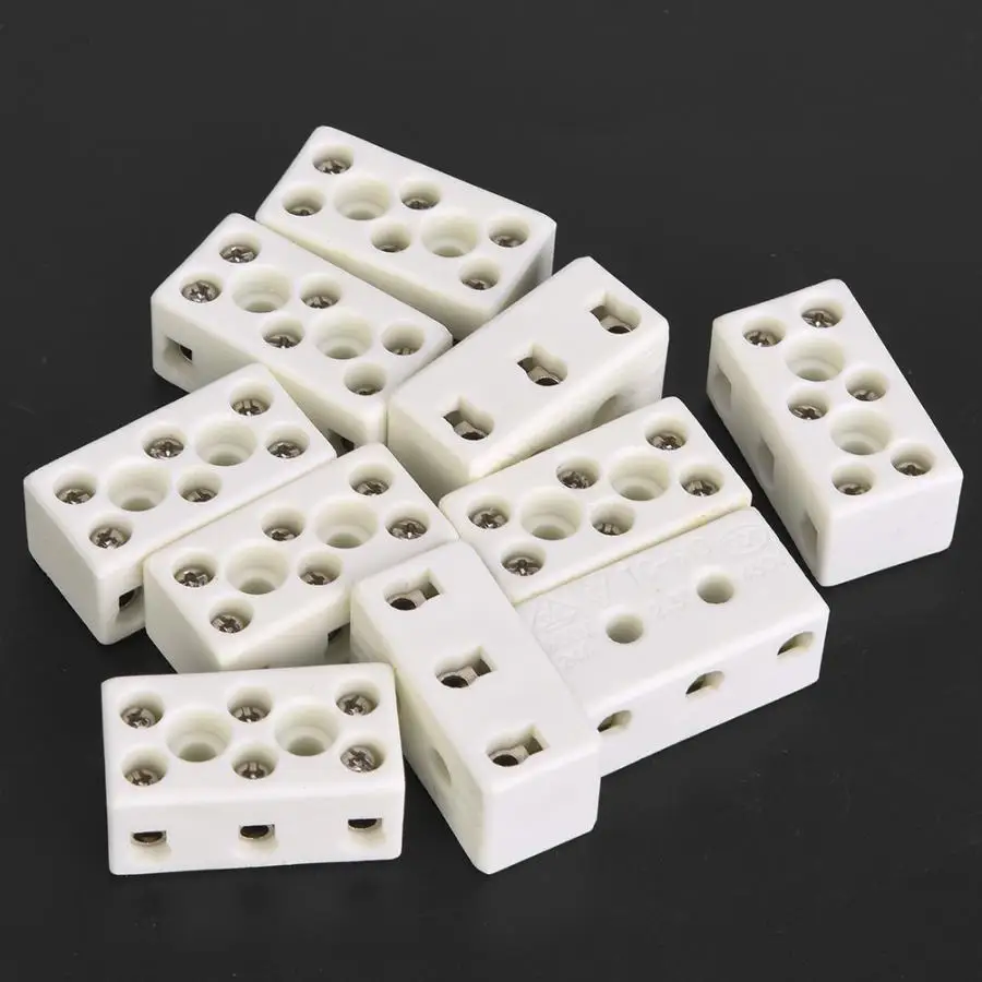 15a 25a 30a 50a 2 Way Ceramic Terminal Block /porcelain Connector/2 ...