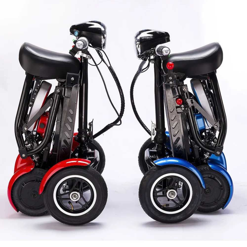 Electric Bicycle Mobility Scooter Portable Folding 4 Wheel Electric ...