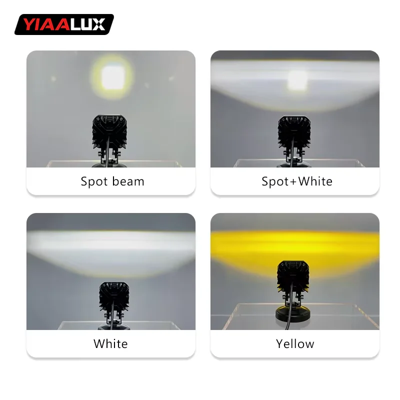 High Low Spot Beam Auxiliary Lamp Mini Spotlight Fog Work Lights Offroad Motorcycle Car Led Driving Light manufacture