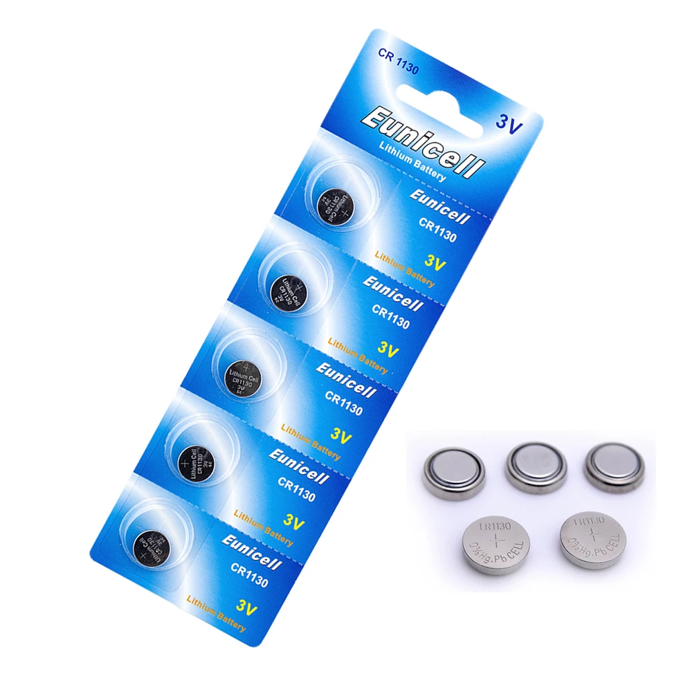 5 x Eunicell CR1130 3v Lithium Batteries 