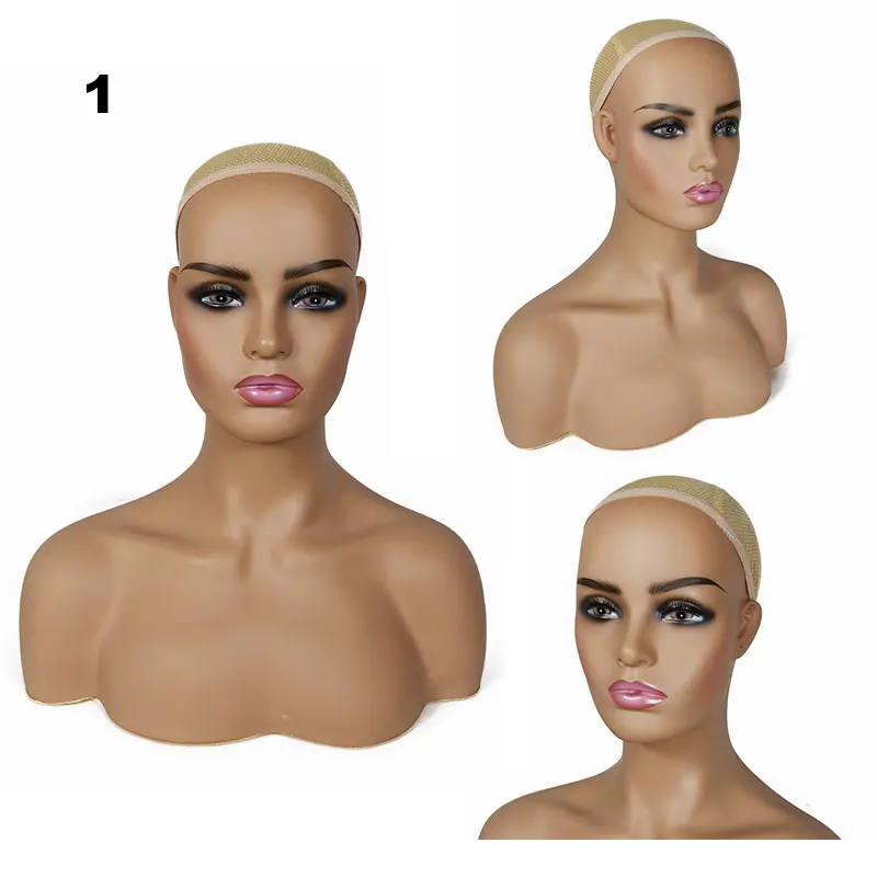 
Factory Price Realistic Female Mannequin Heads For Wig Display Jewellery Display Full Bosom Mannequin Head With Shoulders 