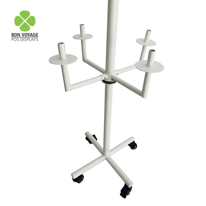 Diy Cheap White Rotating Hat Wig Pos Standing Racks Multiple Wig