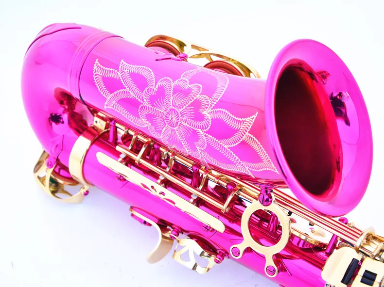Rose Gold Lacquer Brass Alto Instrument Accessories Professional Eb  China Sax Saxophone Alto