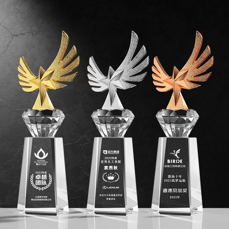 product new designed crystal star award custom cheap crystal sports trophy for souvenir gift-31