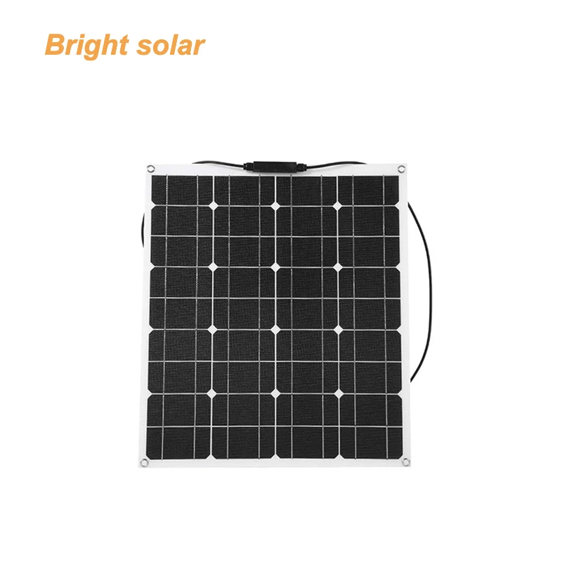 50w  ETFE Semi Flexible Solar Panel for 12V Battery