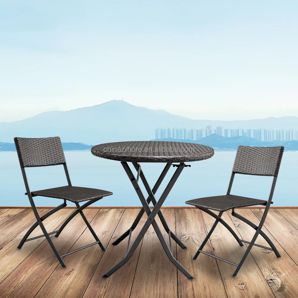 Rattan Patio Furniture 3 Piece Rattan Outdoor Furniture Folding Table