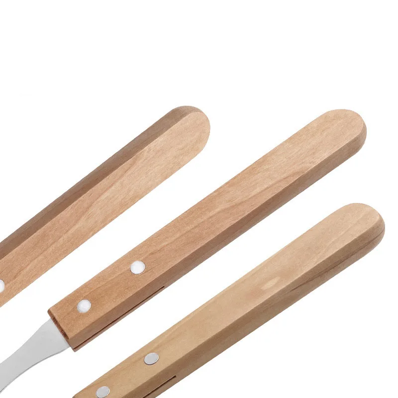 Wholesale Customized Outdoor BBQ grill set charcoal grilling home use includes tongs wooden-handled kitchen knife spatula fork supplier