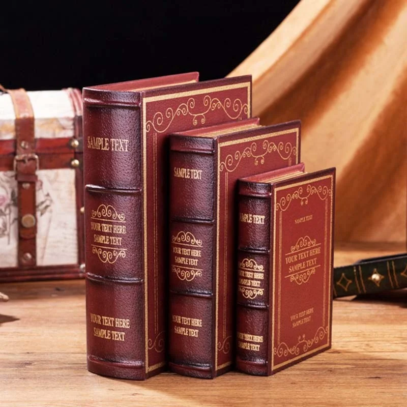 Custom Printed Handmade Classic Fake Book Shaped Gift Packaging Paper
