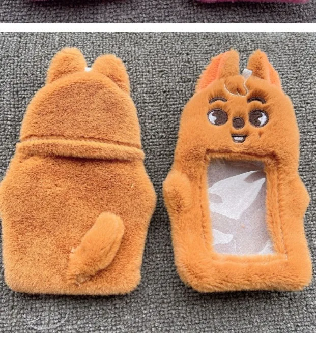 Custom Cute Photo Card Holder Animal Doll Fluffy Card Holder Kpop