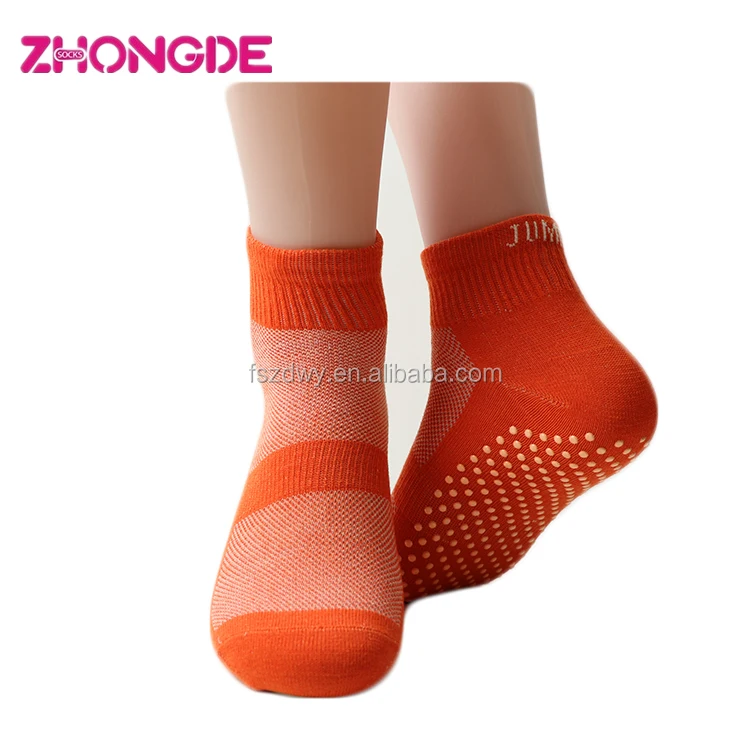 Oem Custom Logo Antislip Bounce Grip Ankle Socks For Trampoline