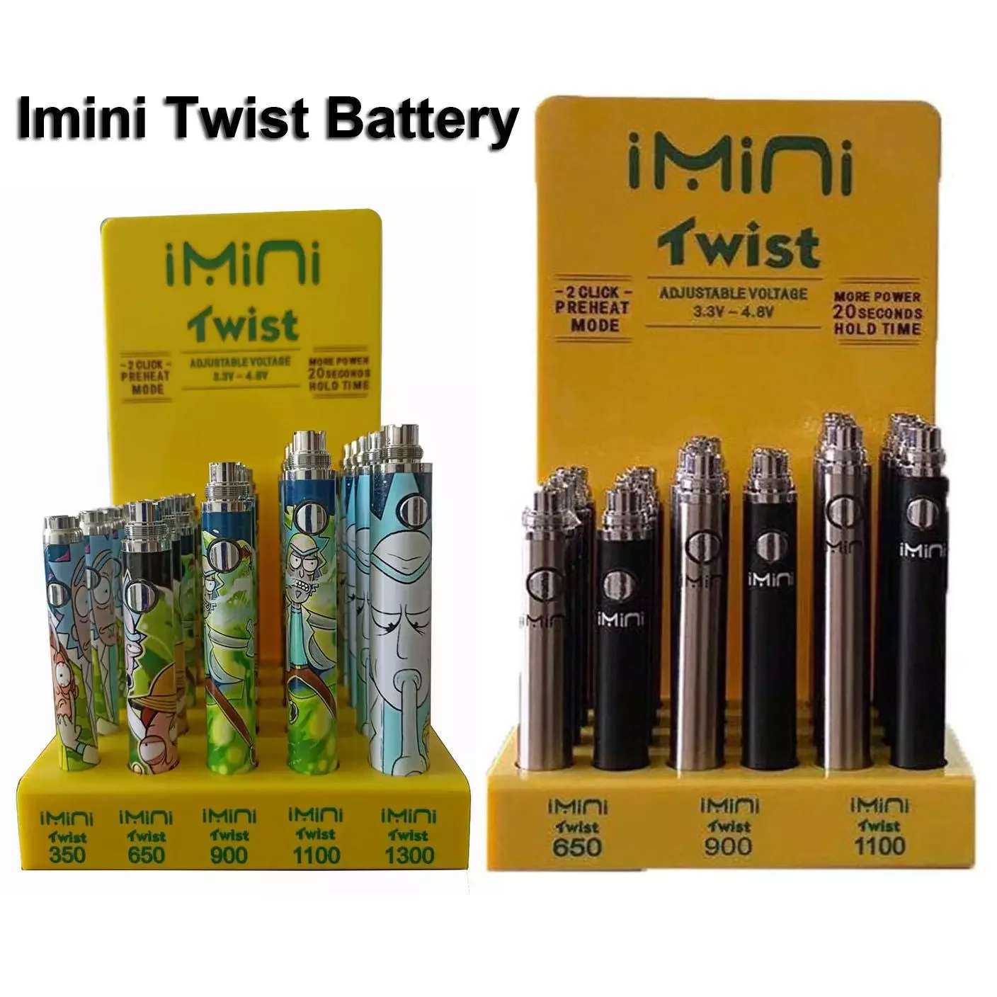 Preheat Variable Voltage Imini Twist Battery Logo Vape Pen Battery 510 Vaporizer E Pen Slim Twist Battery Buy Slim Twist Battery 510 Vaporizer Pen E Pen Battery Product On Alibaba Com