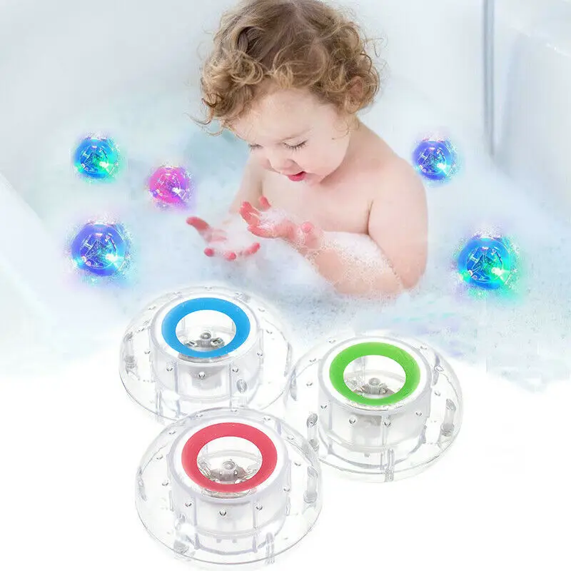 Kids Waterproof Underwater LED Bath Light Fun Color Changing Ball Toy Pool Light