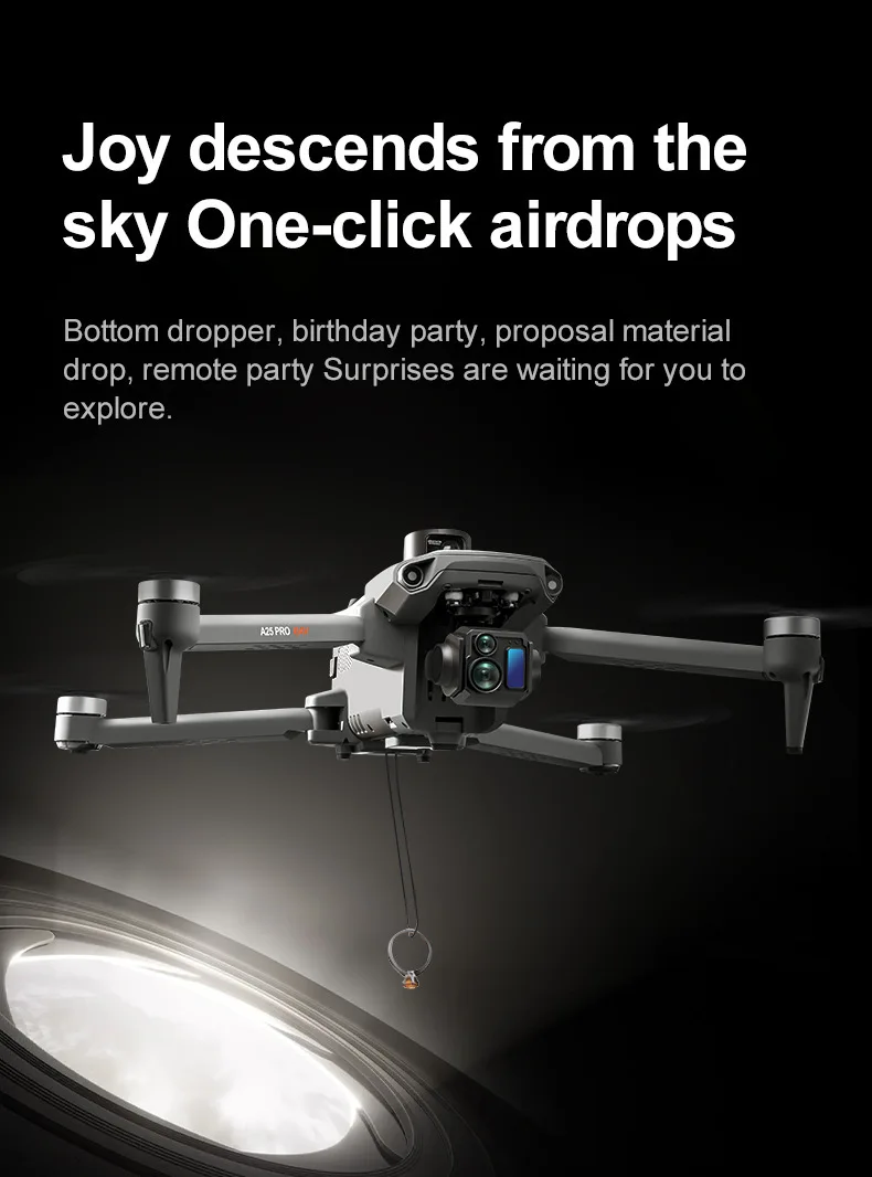 A25 PRO Drone New 8K HD Aerial 3-Axis Gimbal Long Battery Life RC GPS 6km Range Drone 5.5inch Chscreen Brushless Dron VS P7MAX
