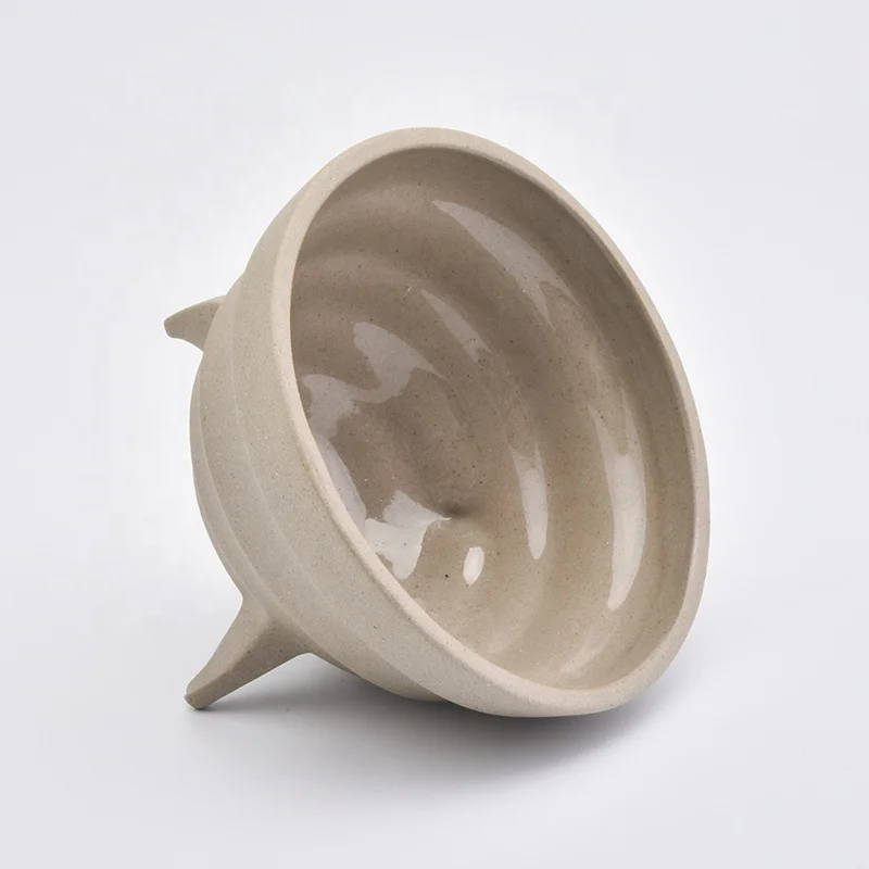 Autique Sandy Soil Ceramic Candle Jars