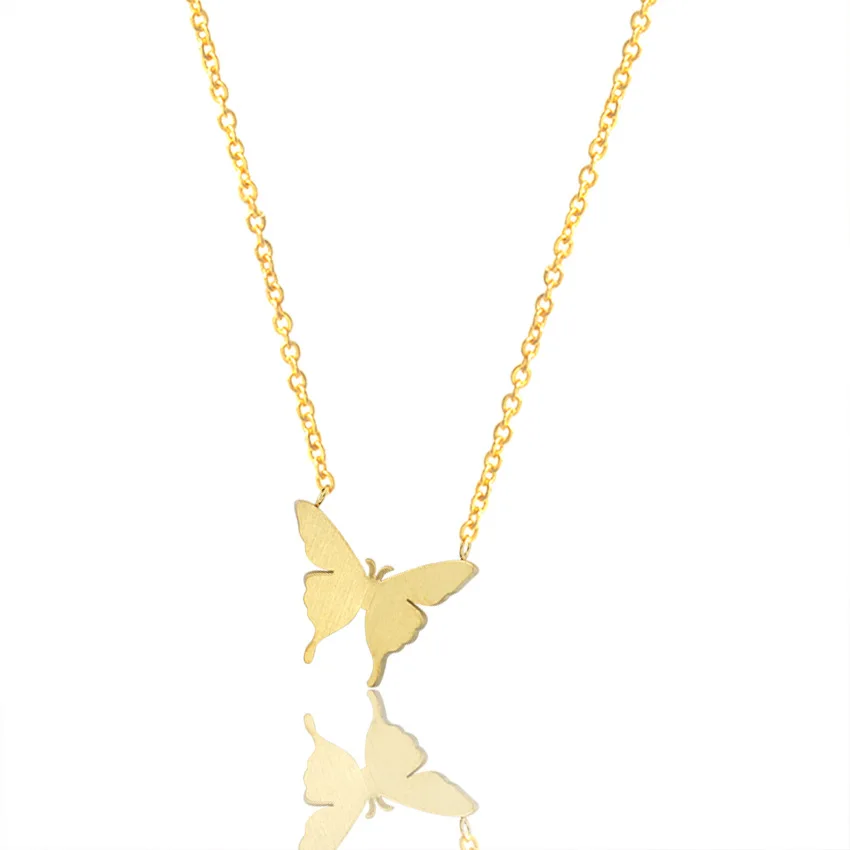 Mariposa Butterfly Jewelry 3d Butterfly Gold Necklace Stainless Steel ...