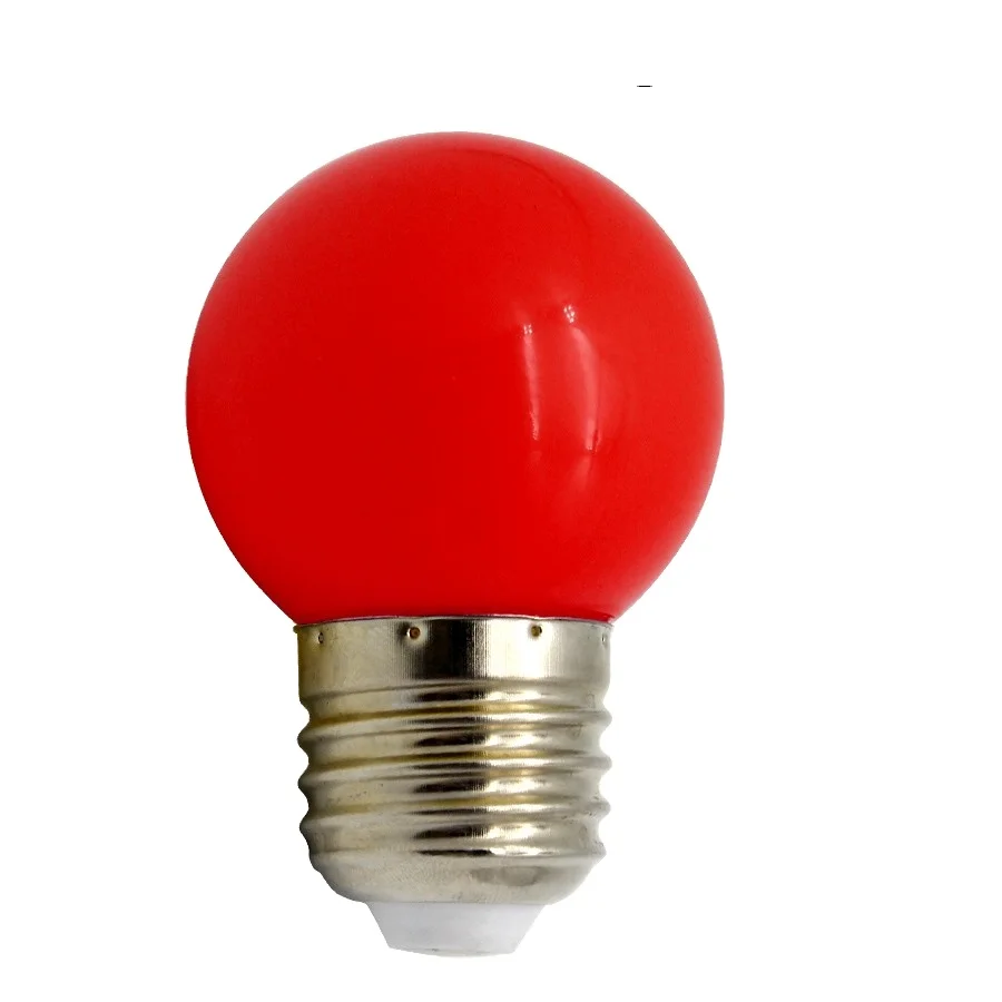 0.5W 1W 1.5W G45 B22 E27  COLOURFUL COLOR high lumen   90LM/W LED BULB