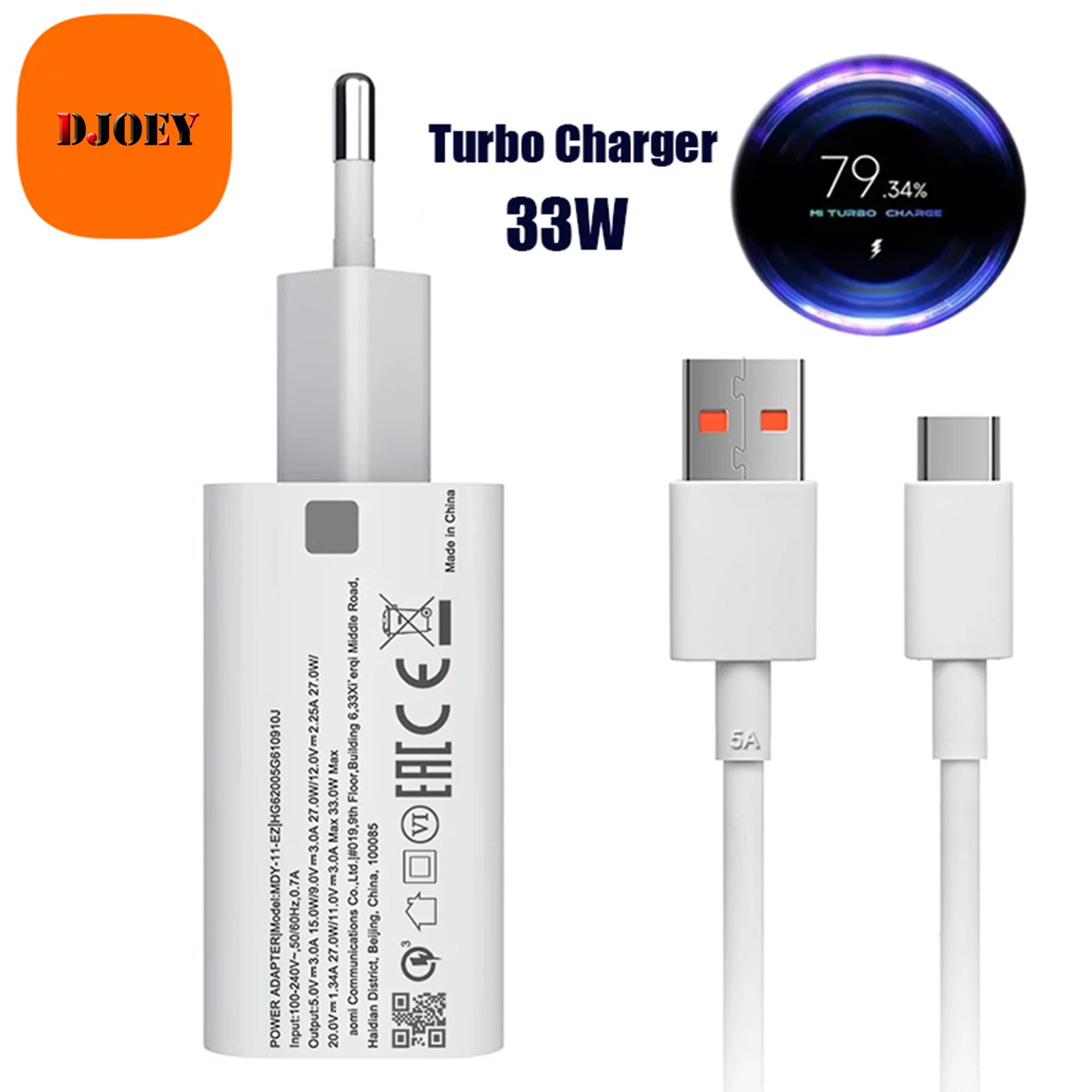 Original Mi Charger 18w 22.5w 27w 33w 55w 65w 67w Gan Charger For ...