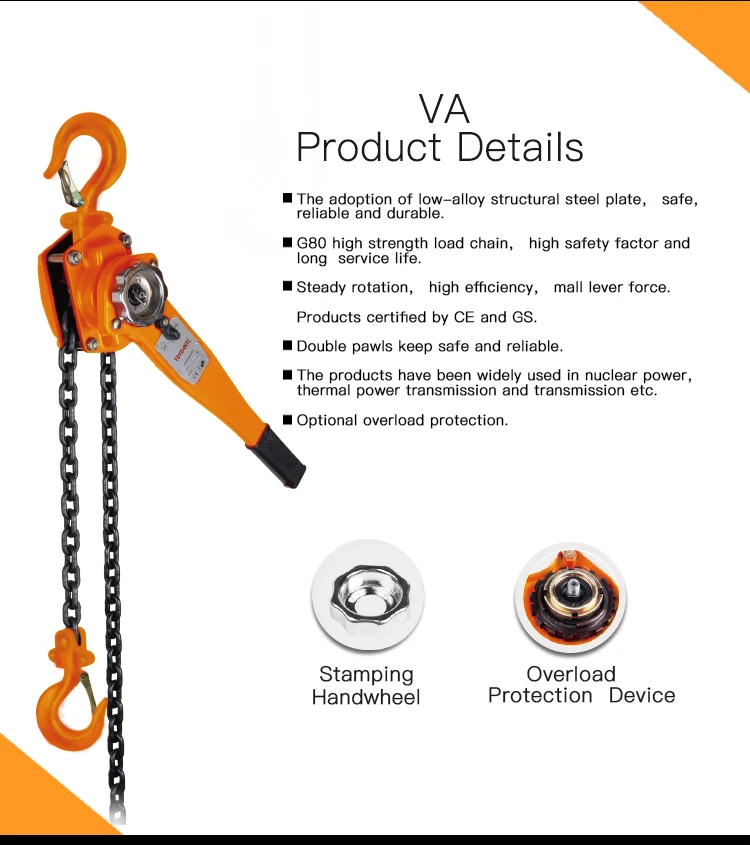 750kg 0.75t Lever Block Chain Hoist Cable Pulling Winch Machine Buy 0