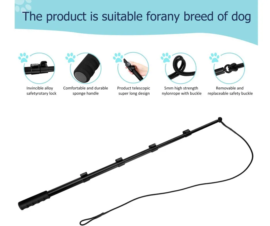 Eco-Friendly Telescopic Retractable Plastic Pet Training Stick Dog and Cat Toy Stick