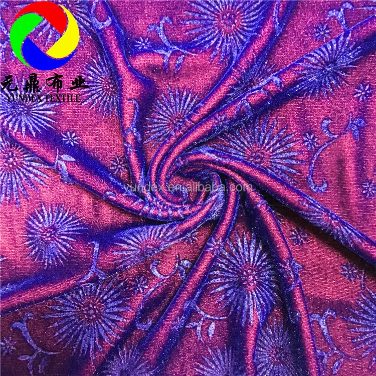 3d Embossing Polyester Plain Metallic Korean Micro Velvet 5000 Fabrics With Flower Design For 0474