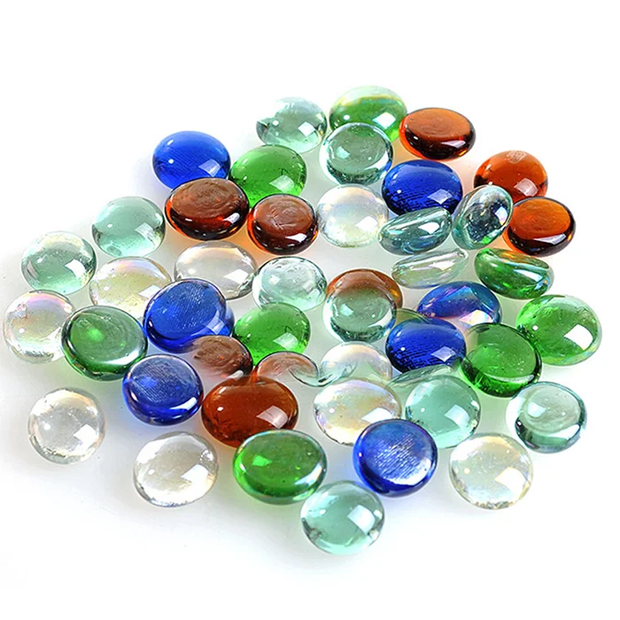 Clear Reflective Flat Fire Glass Beads For Fire Pit And Landscaping
