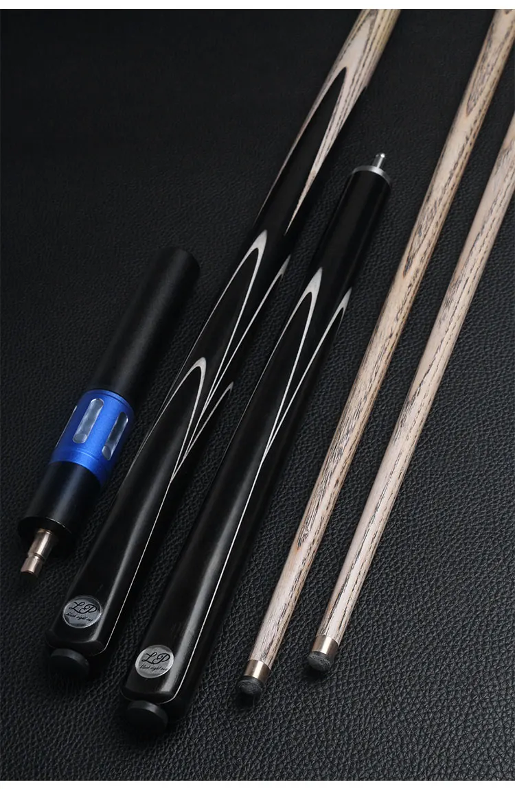 Lp Challenger Snooker Cue With Case 9.8mm Tips Ash Shaft 3/4 Brass ...