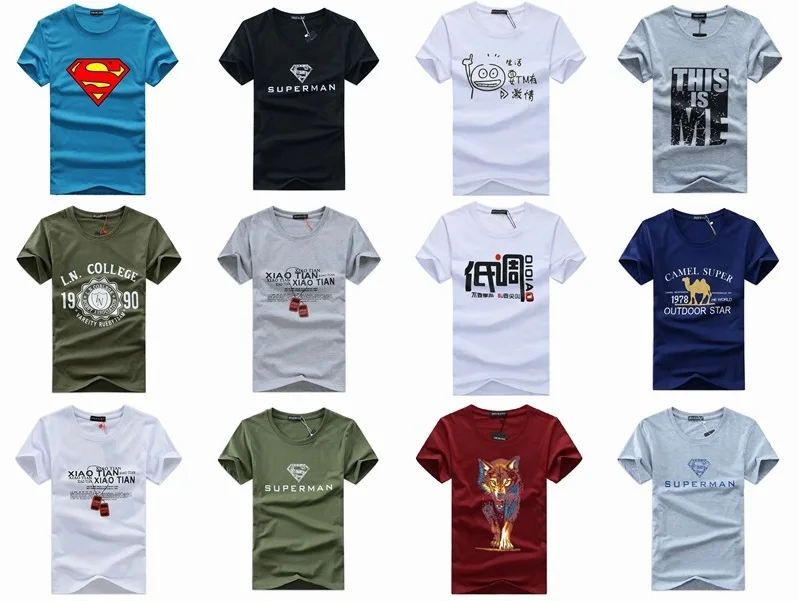 Fashion Mix Color Mix Design Men's Cloths Short-sleeved T-shirts Stock ...