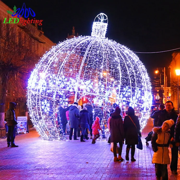 Giant led ball electrical christmas ornaments for holiday decoration