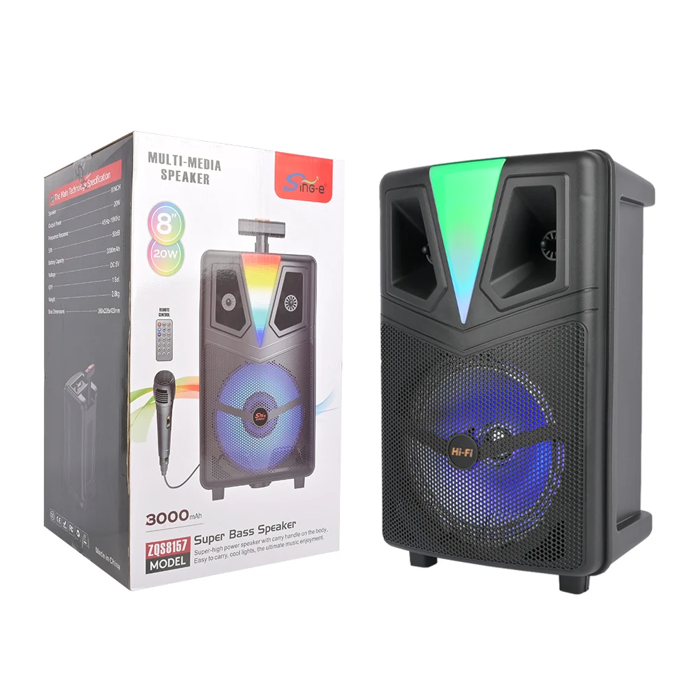 Affordable USB Charging Trolley Cart Speaker with RGB Light