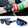 Custom Logo Fashion Polarized Collapsable Shades Folding Slap Bracelet Sunglasses Wristband Slap on Sunglasses