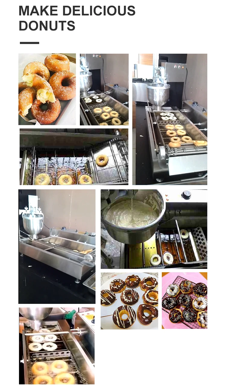 Auto CE High quality industrial fully automatic donuts making doughnut maker production line fryer mini donut machine commercial