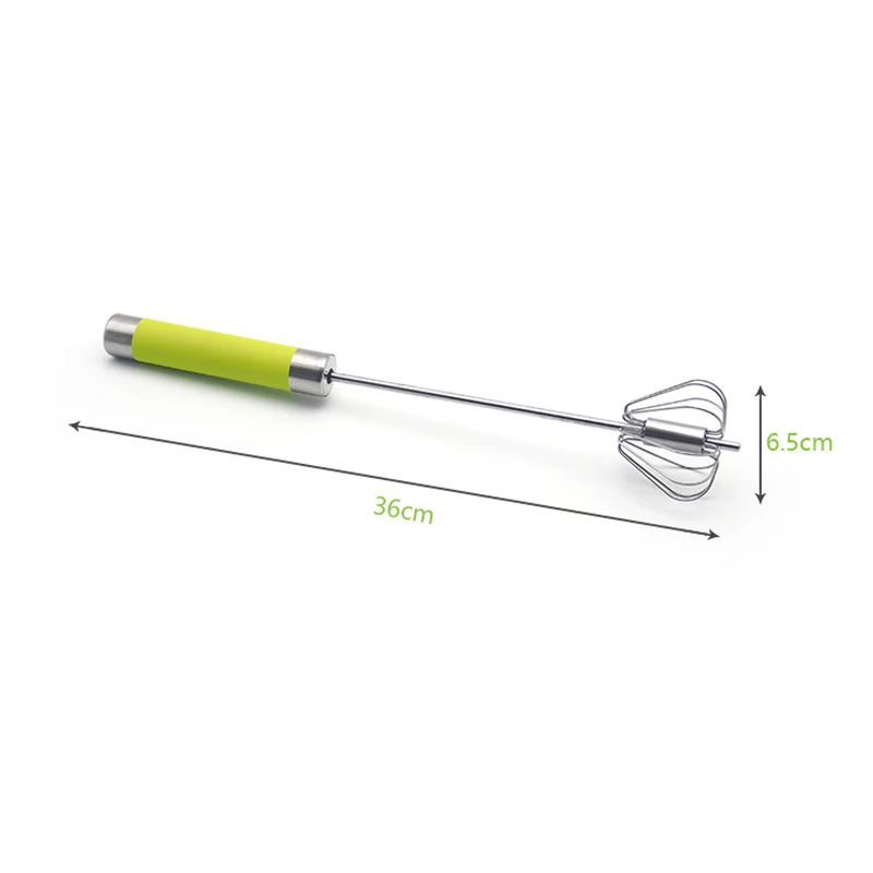Mini Handheld Stainless Steel Egg Beater / Metal Wire Whisk With Ball