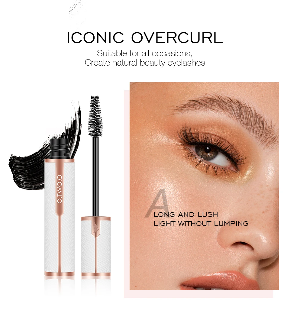 O.two.o Christmas Hot Sales Waterproof 3d Silk Fiber Mascara With White