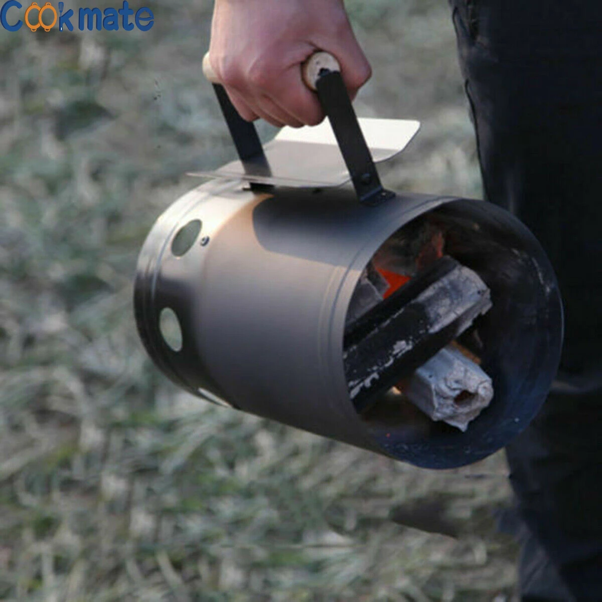 Fire Bucket Burner Lighter Barbecue Bbq Grill Chimney Charcoal Starter